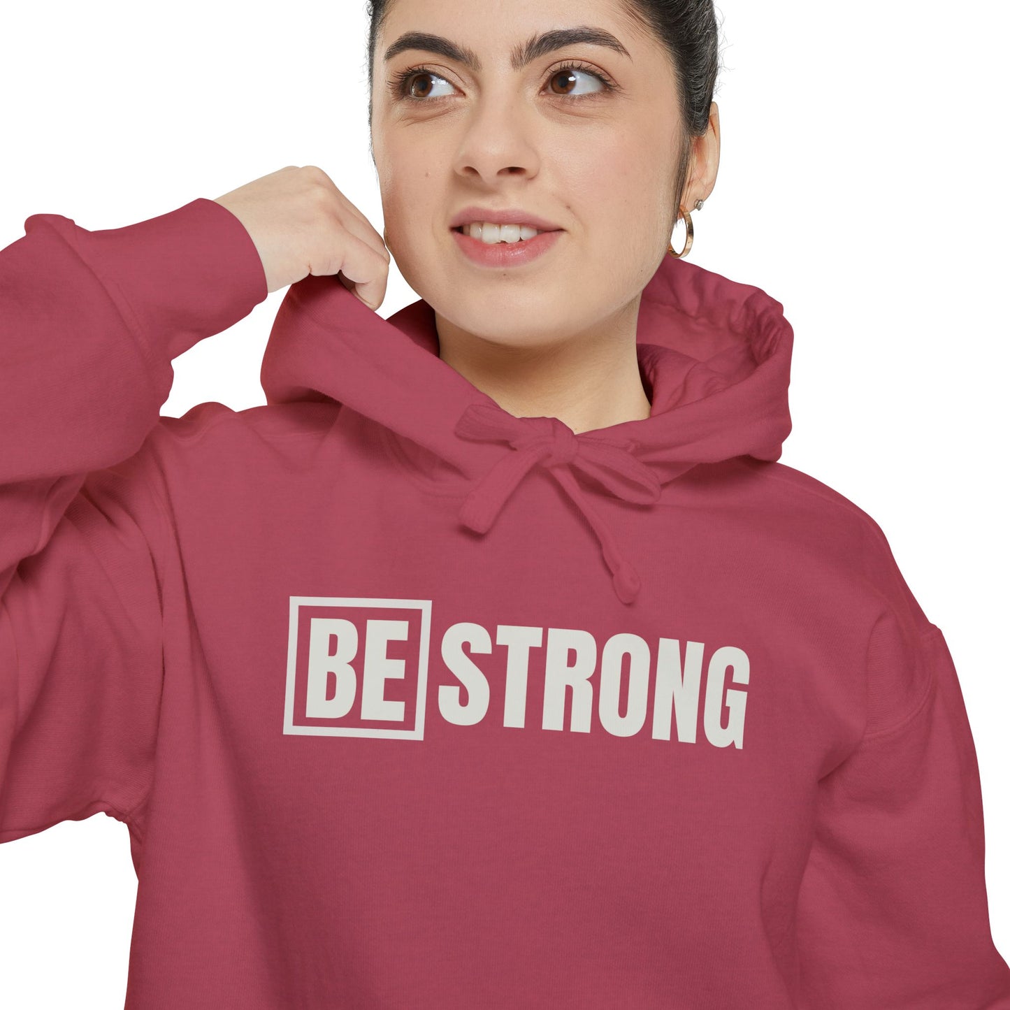 [BE] STRONG - Unisex Garment-Dyed Hoodie