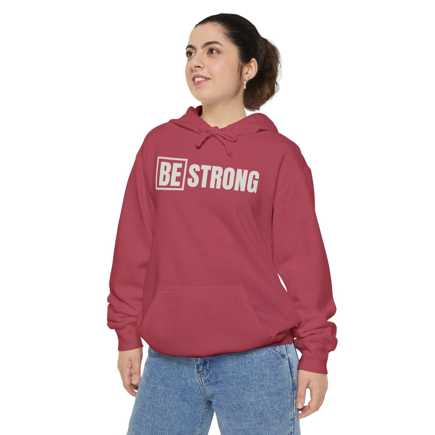 [BE] STRONG - Unisex Garment-Dyed Hoodie