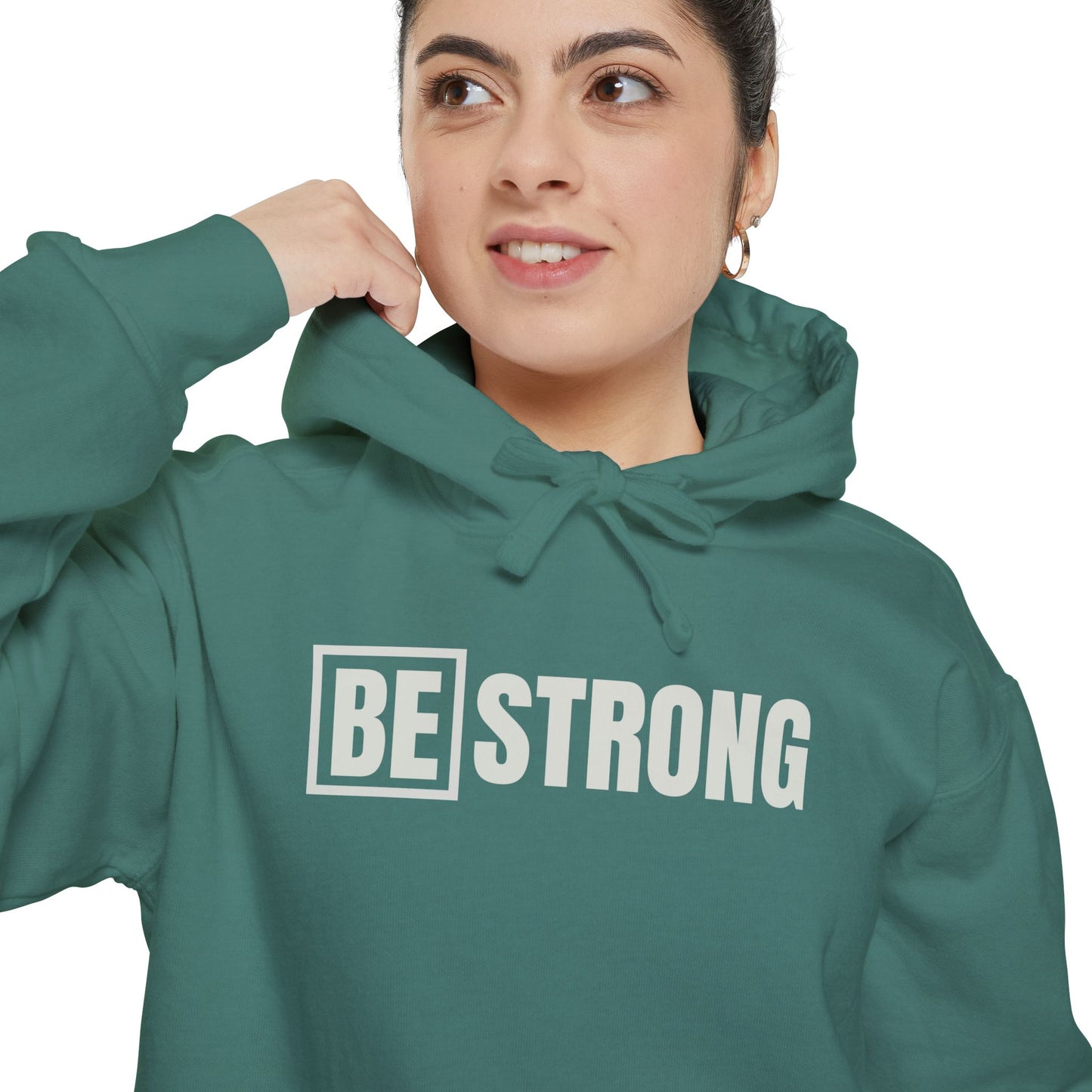 [BE] STRONG - Unisex Garment-Dyed Hoodie