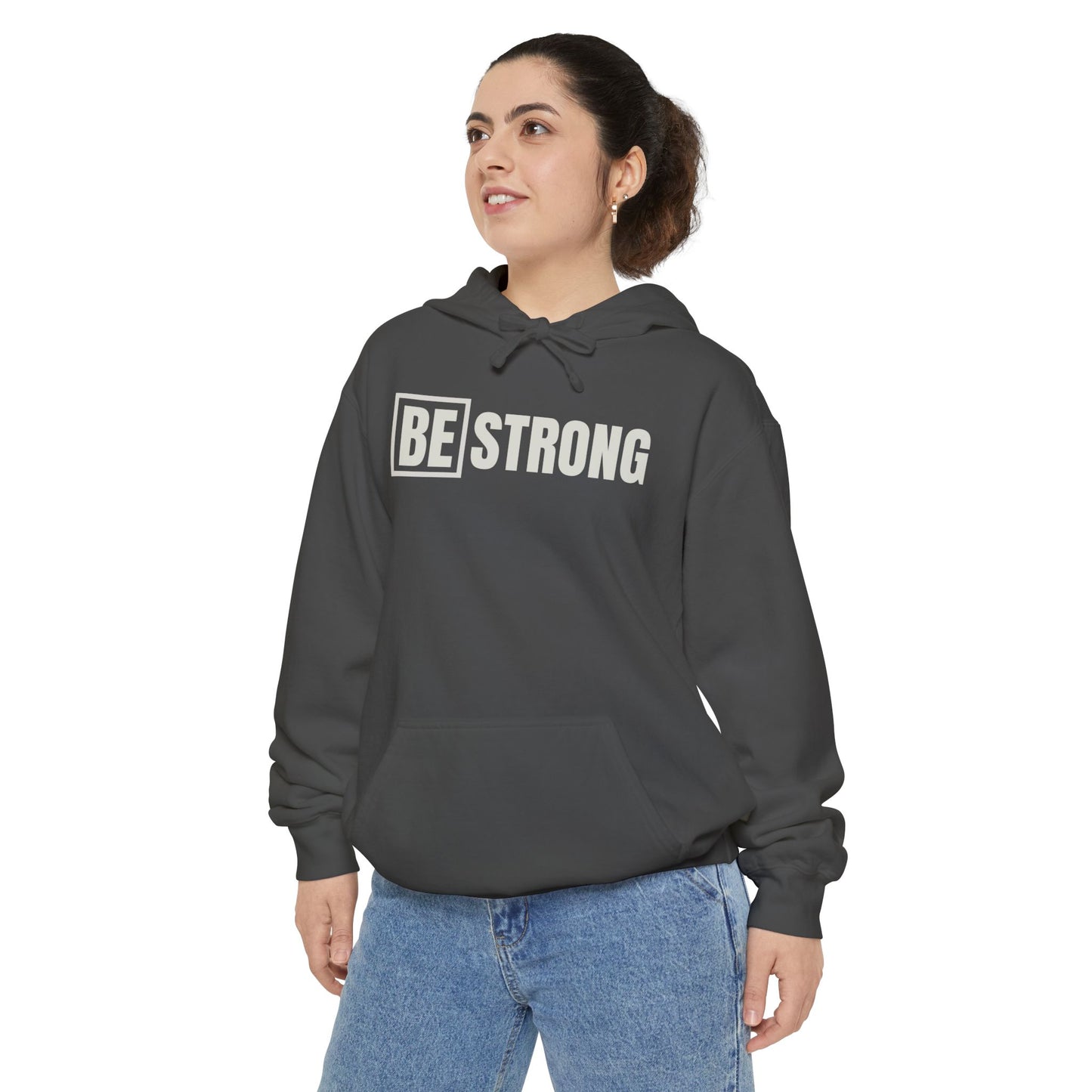 [BE] STRONG - Unisex Garment-Dyed Hoodie