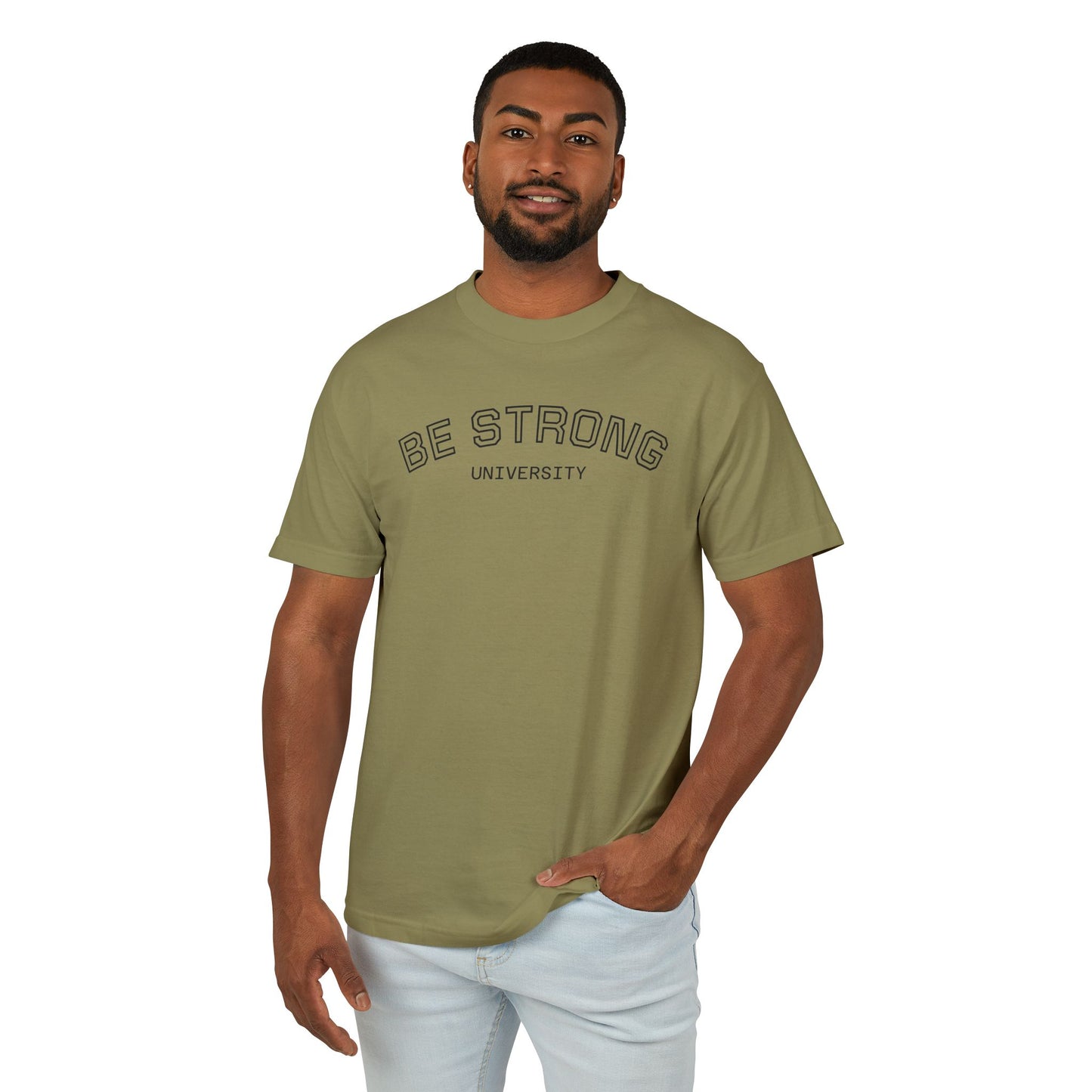BE STRONG University - Unisex Heavyweight Cotton Tee