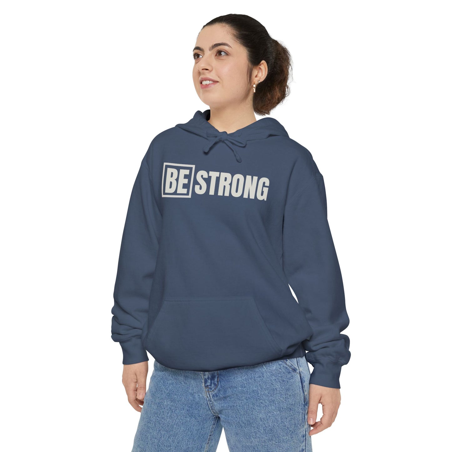 [BE] STRONG - Unisex Garment-Dyed Hoodie