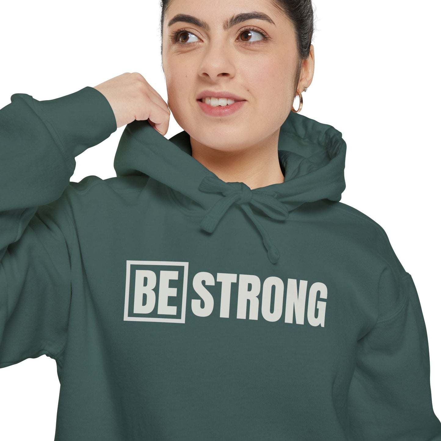 [BE] STRONG - Unisex Garment-Dyed Hoodie