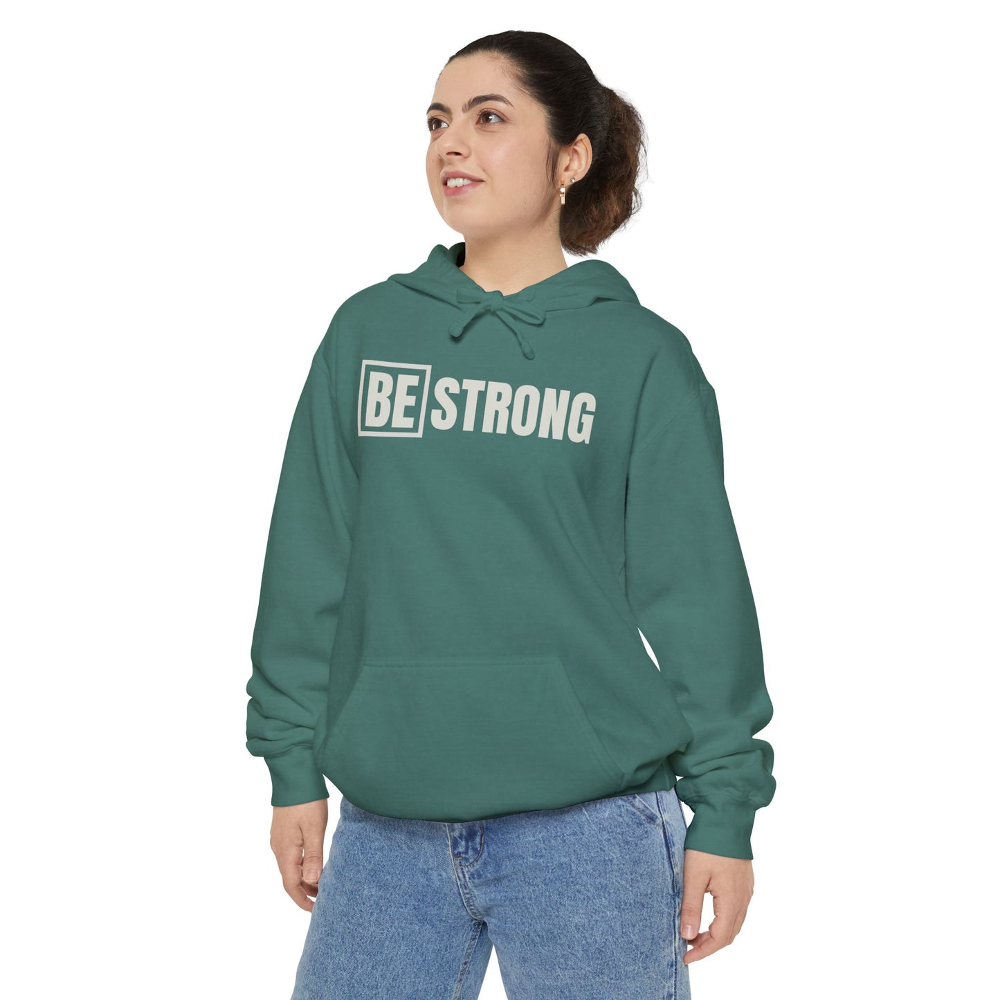 [BE] STRONG - Unisex Garment-Dyed Hoodie