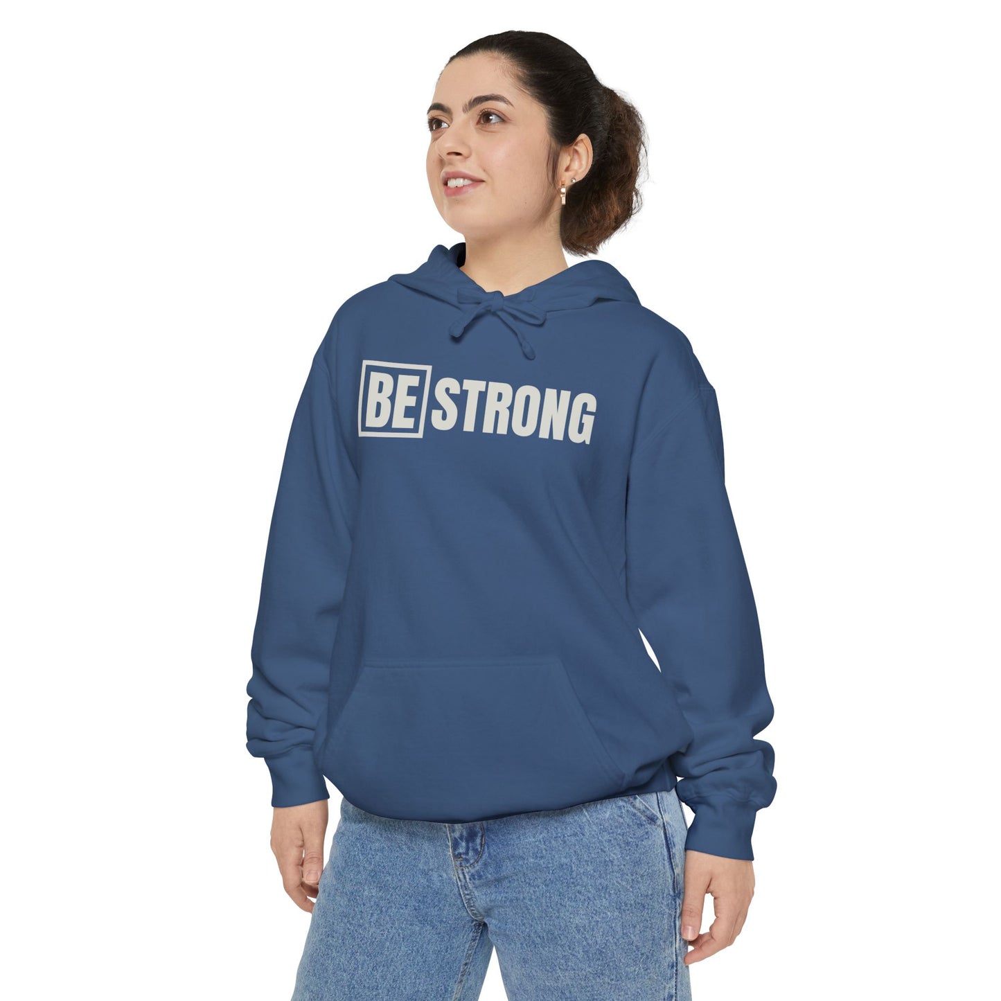 [BE] STRONG - Unisex Garment-Dyed Hoodie