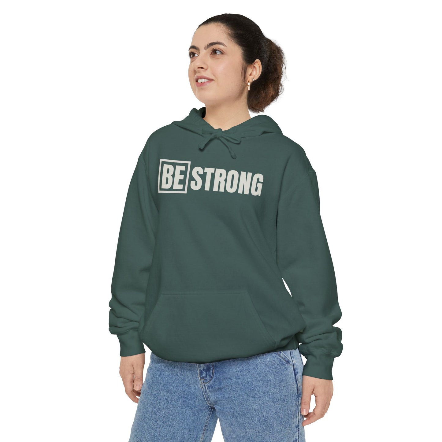 [BE] STRONG - Unisex Garment-Dyed Hoodie